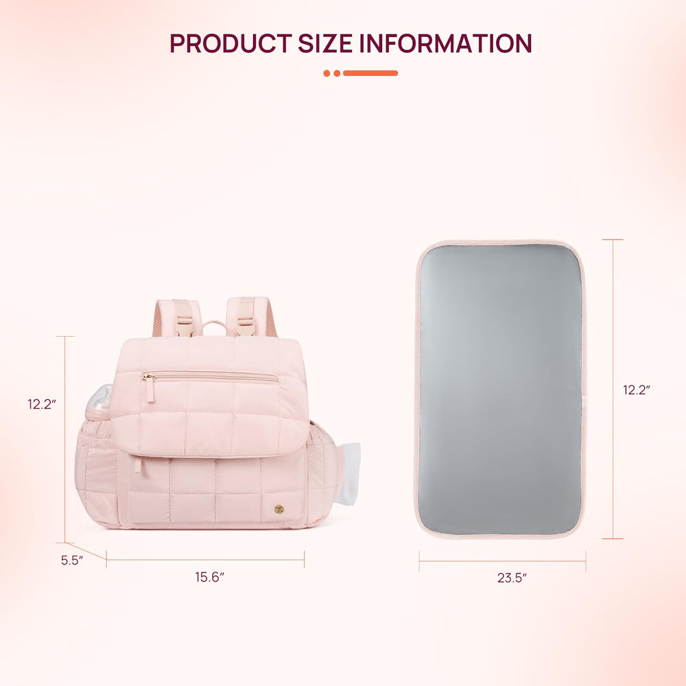 Telena diaper bag stroller buckles attach securely to a stroller