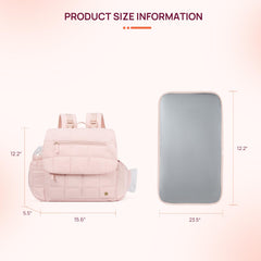 Telena diaper bag stroller buckles attach securely to a stroller