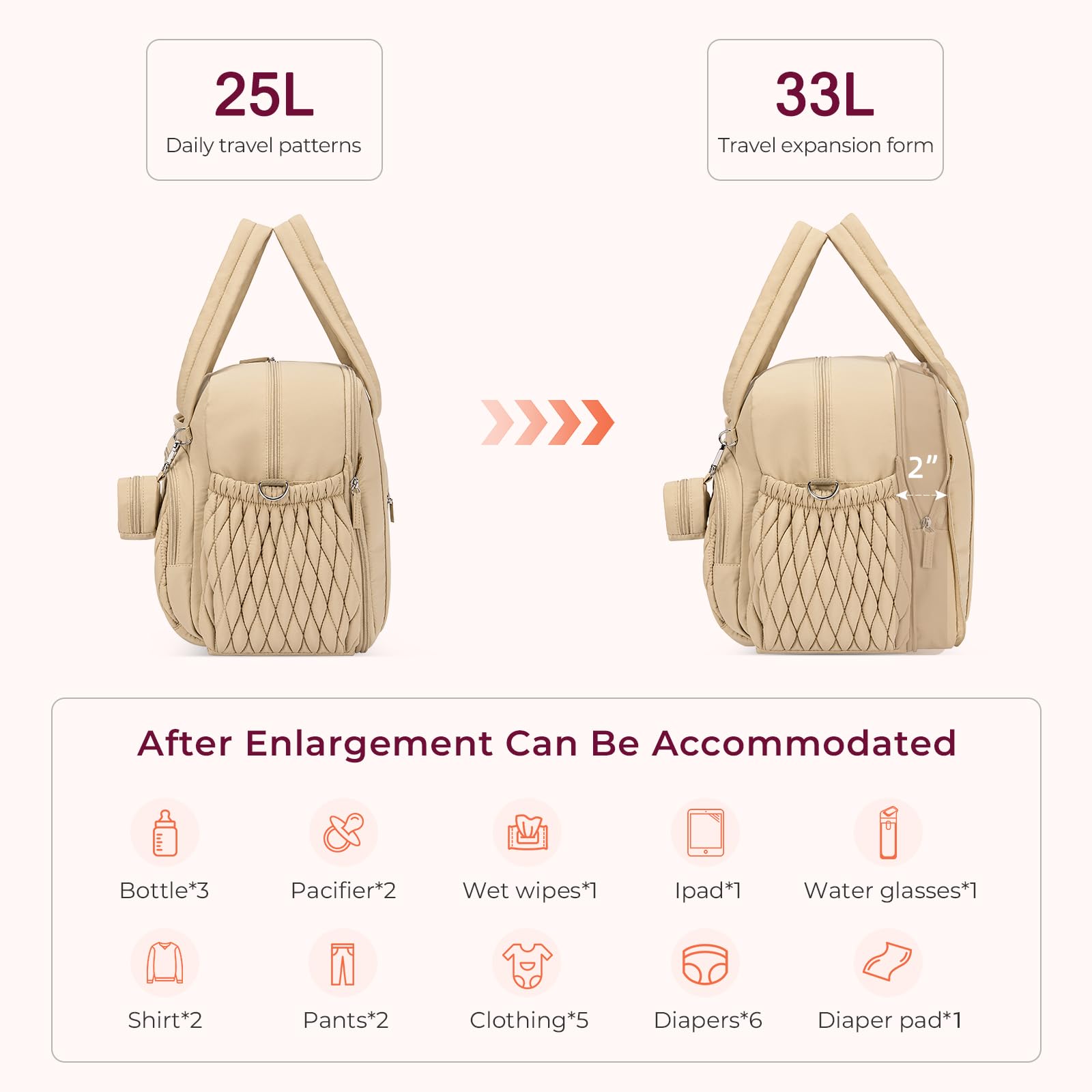 Telena tote bag back sleeve suitable for travel documents and tickets.