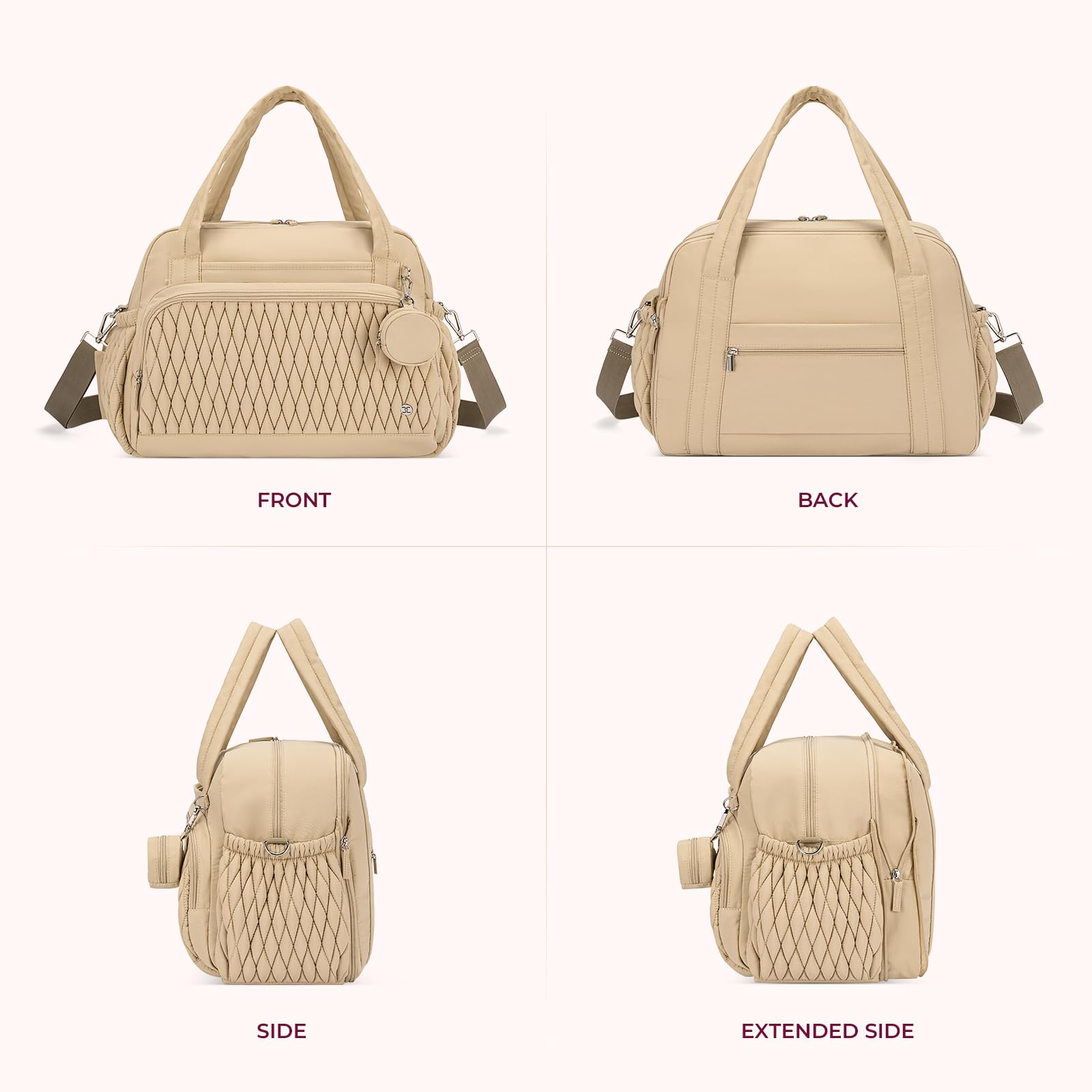 Telena tote includes a changing pad for on-the-go diapering.