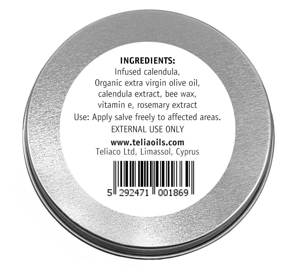 Teliaoils Calendula Salve quick-absorption image suggests non-greasy finish.