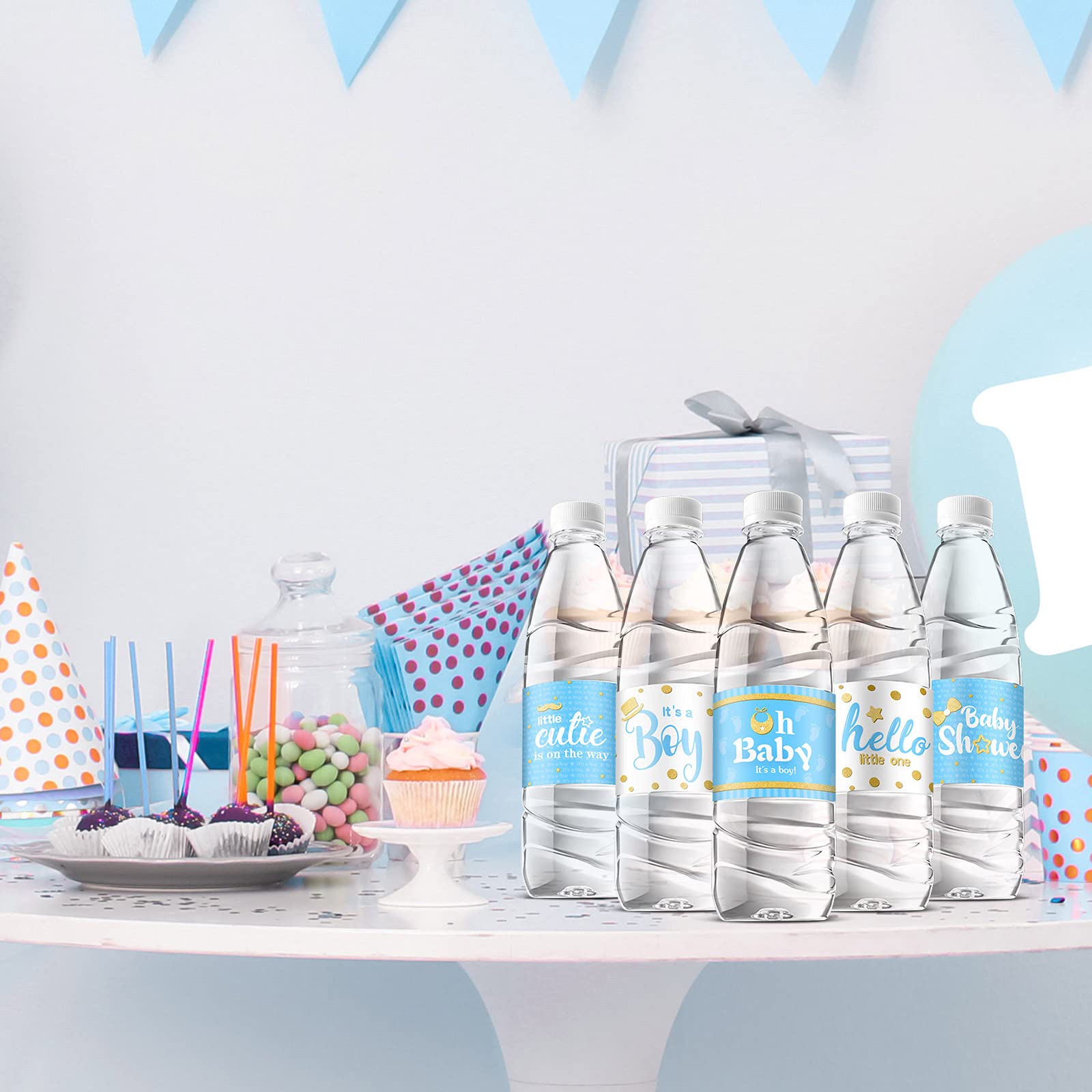 Teling 80-pieces baby shower labels for plentiful, easy event customization.