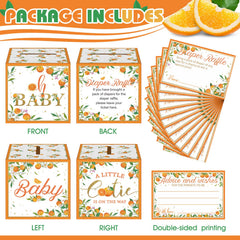 Teling diaper raffle tickets 12x8 cm size for easy handling and clear display.