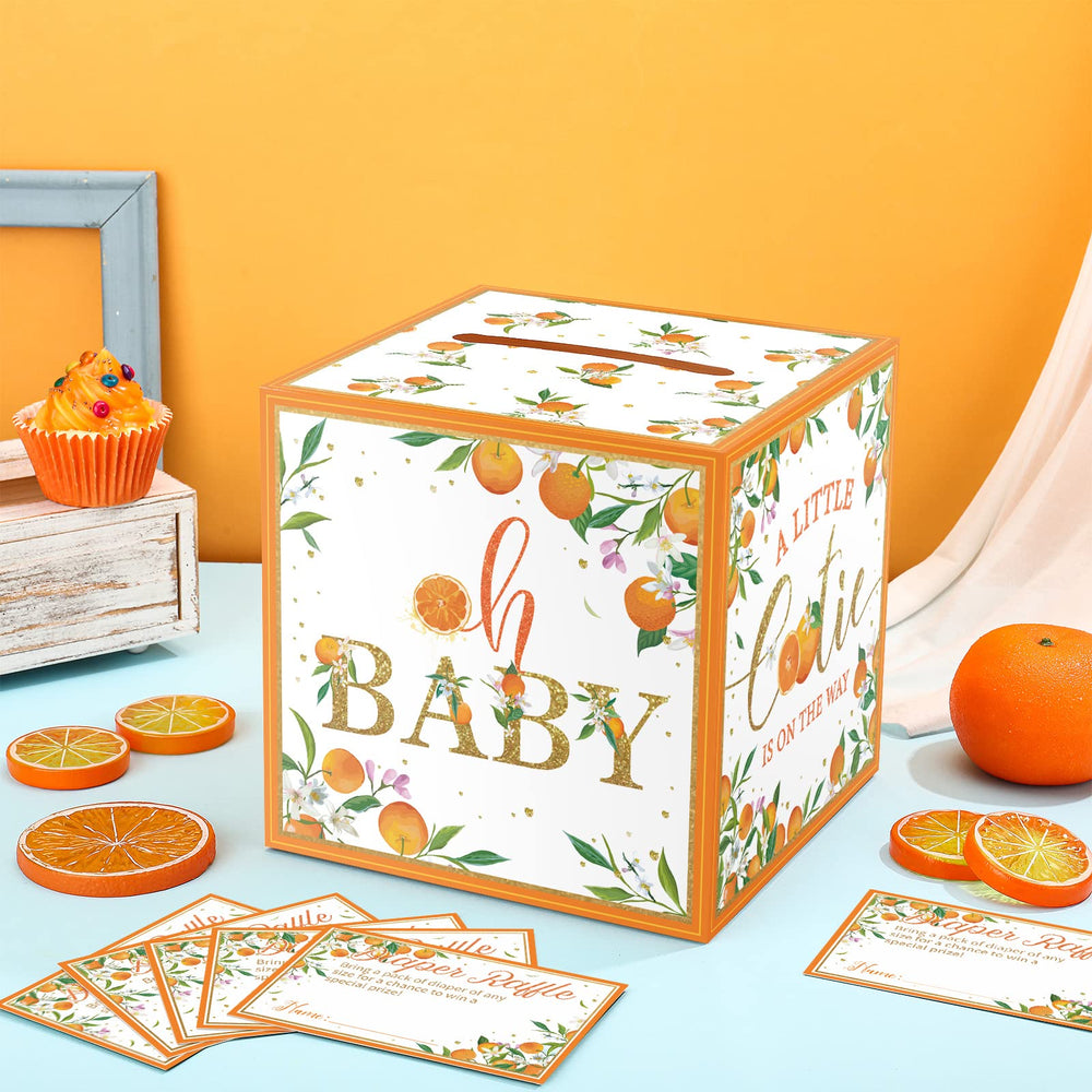 Teling little cutie design with tangerine pattern adds festive touch.