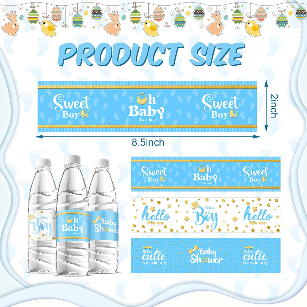Teling waterproof baby shower labels ensuring durability on chilled drinks.
