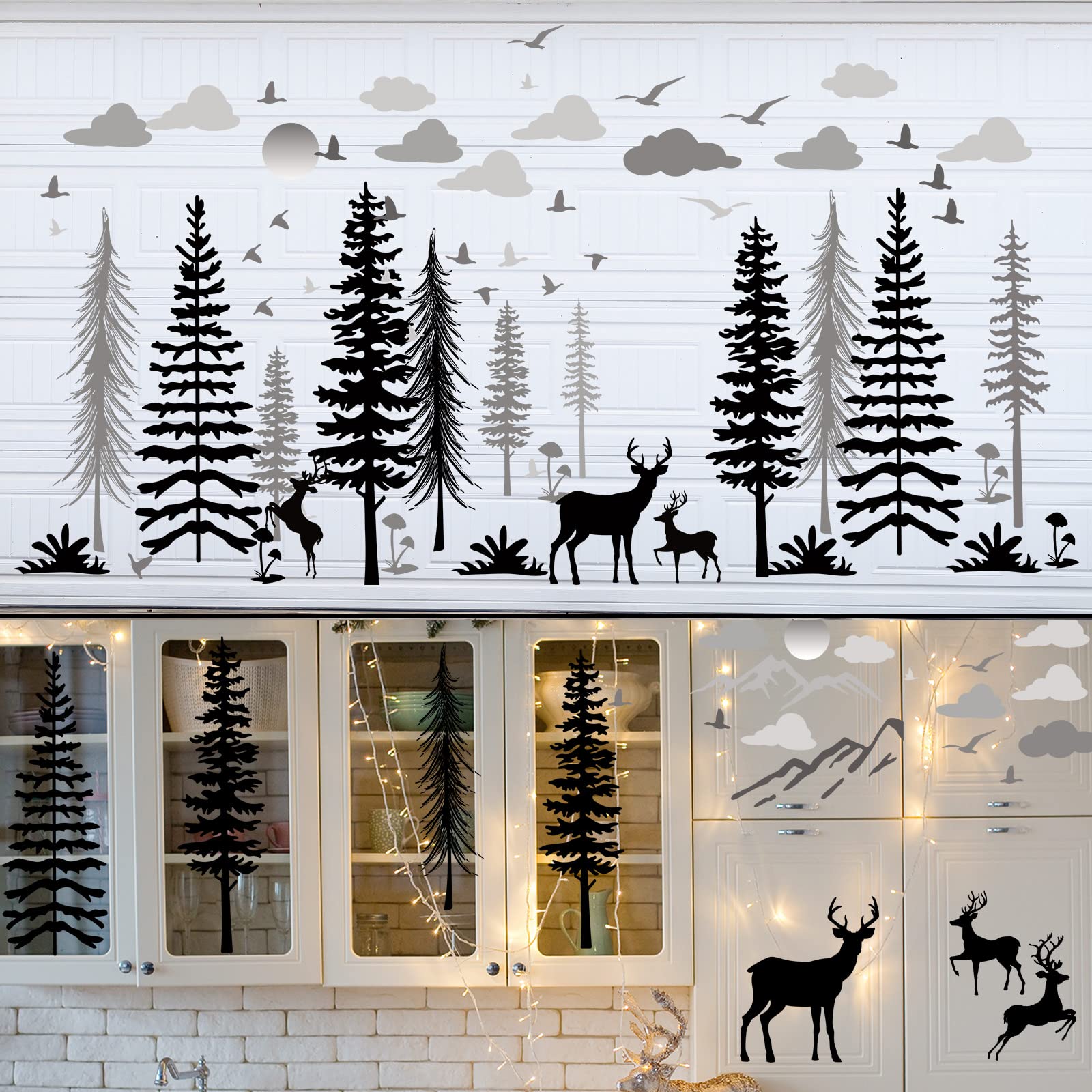 Teling winter-woodland decal reinforces cozy seasonal decor in classrooms or bedrooms.