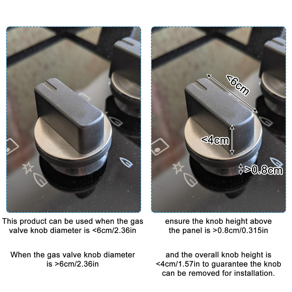 Telooco stove knob safety cover transparent reveals control knobs while keeping supervision intact.