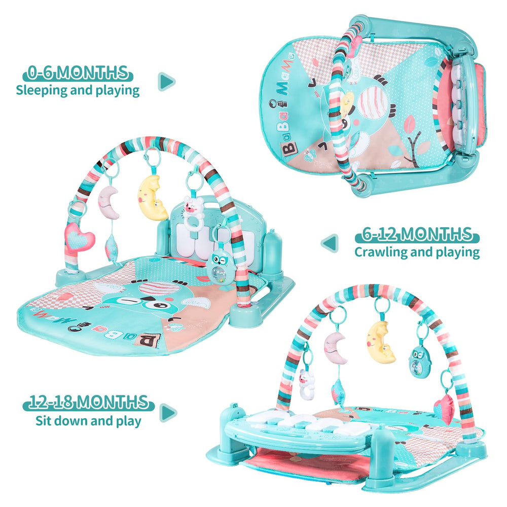 TEMI Baby Gym tummy-time setup encouraging head and neck movement