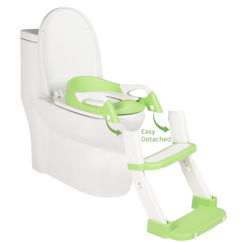 Temple Goods Co. 3-in-1 potty seat with steps and soft handles for support