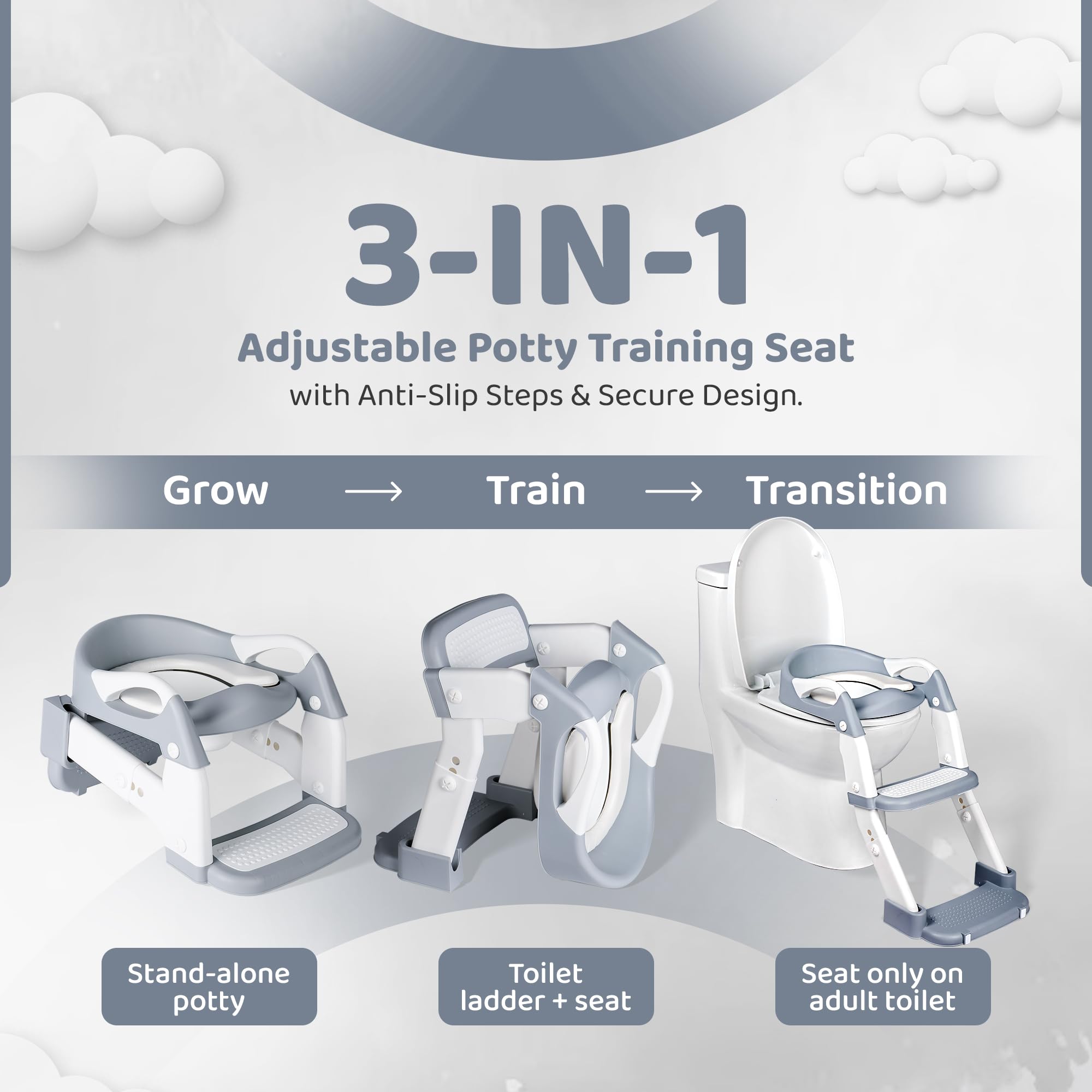 Temple Goods Co potty seat ladder-steps provide stable access for confident potty training.