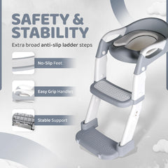 Temple Goods Co potty seat splash-guard helps contain splash during potty time.