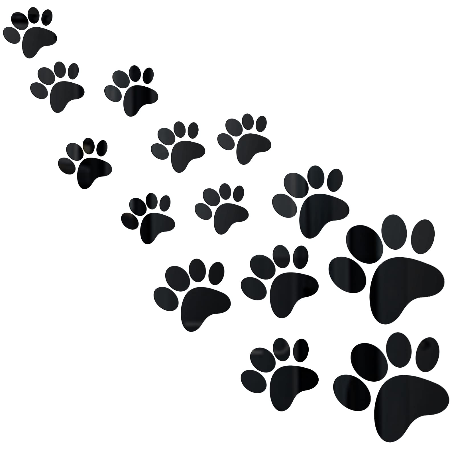 Tenare dog paw mirror 15cm large adds reflective charm to living rooms.