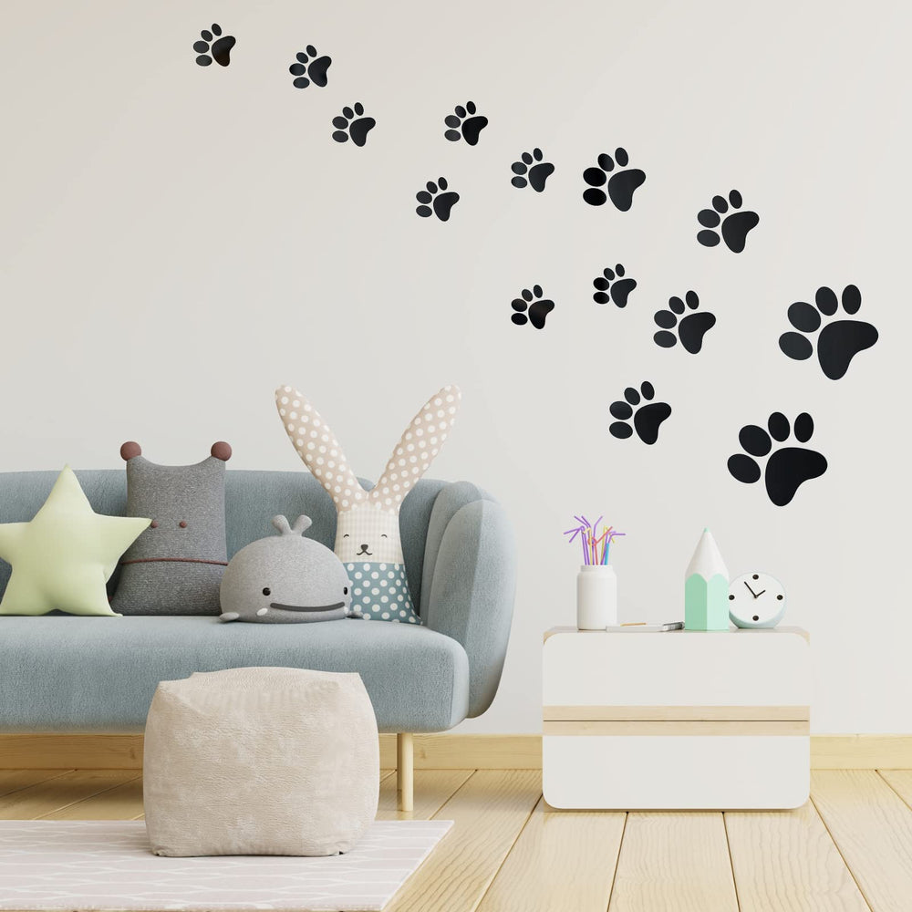 Tenare paw print wall art adds brightness with a whimsical touch to any room.