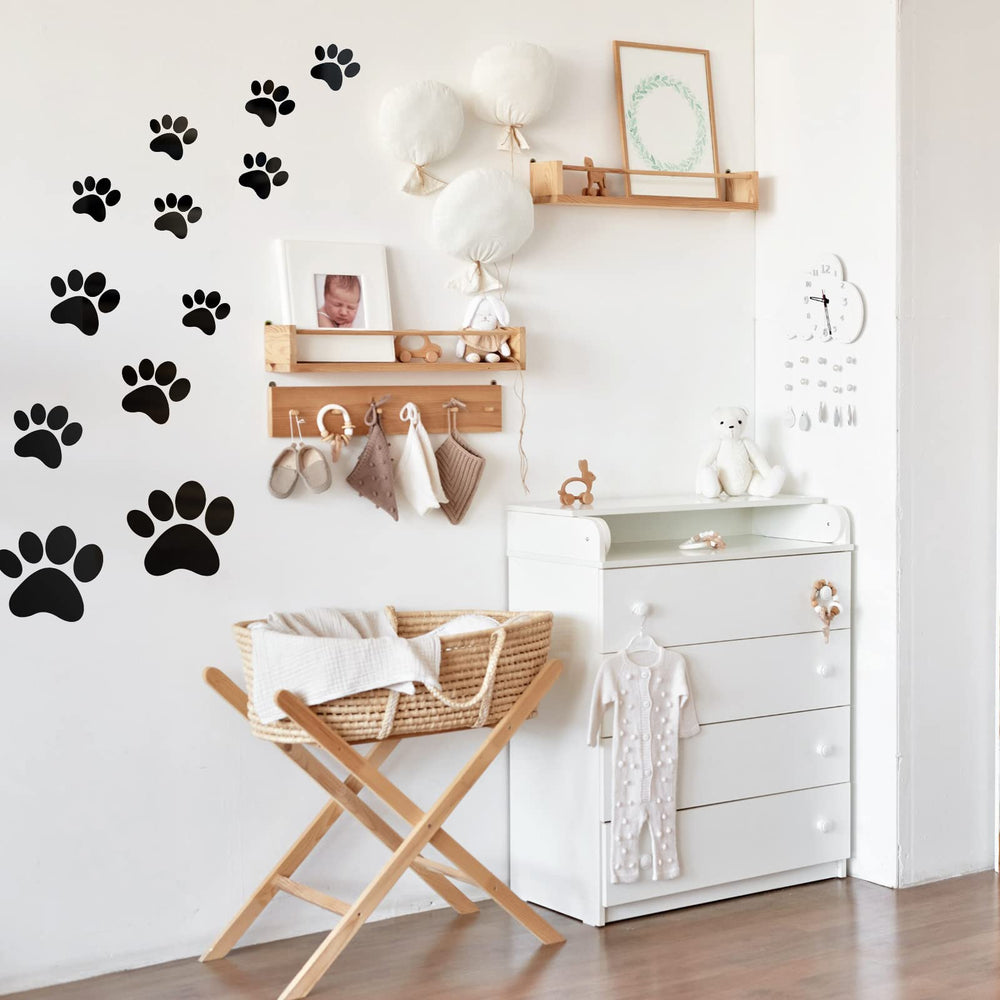 Tenare removable paw wall decor with adhesive back for quick decorating.
