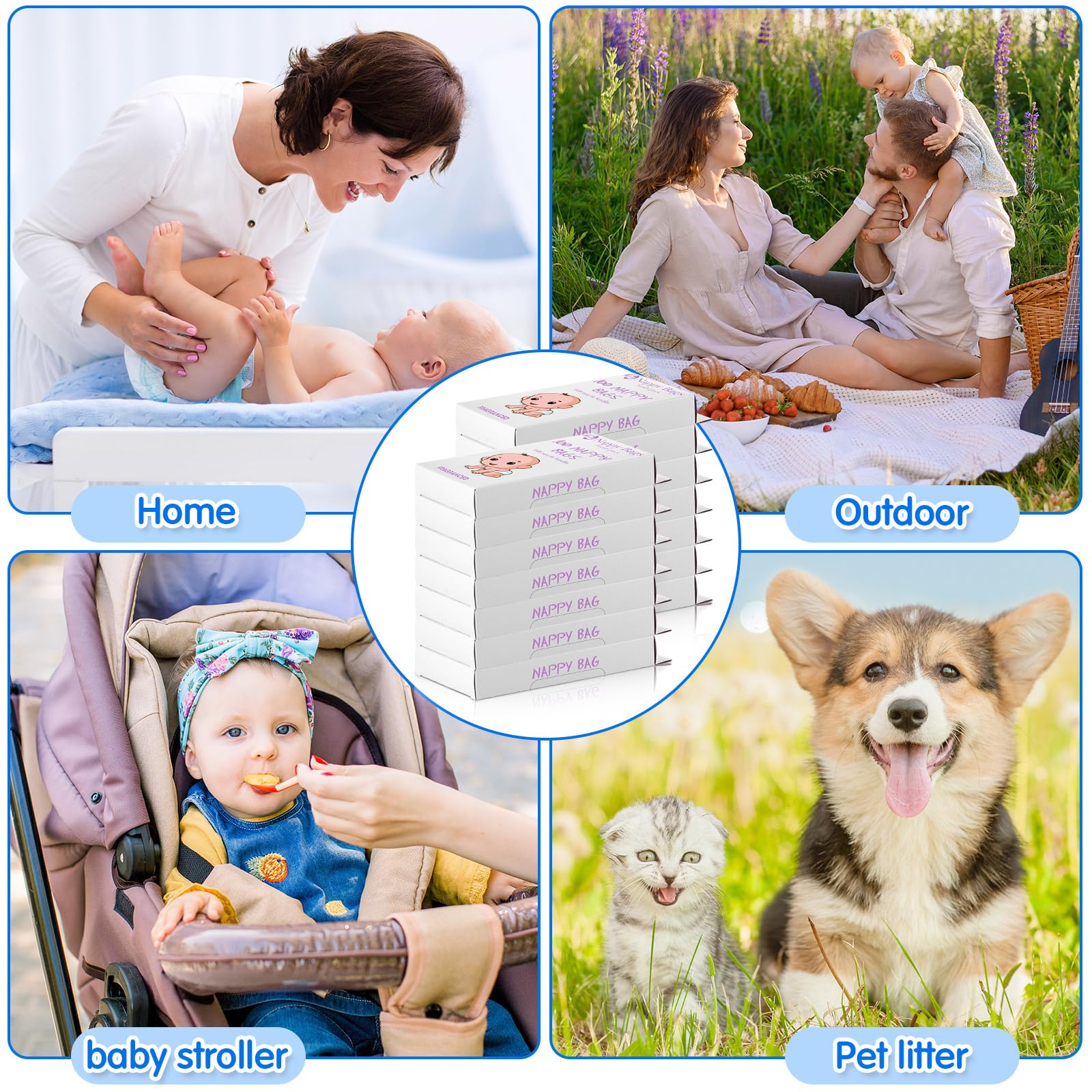 Tenceur bags are versatile for baby, pet waste, and more.