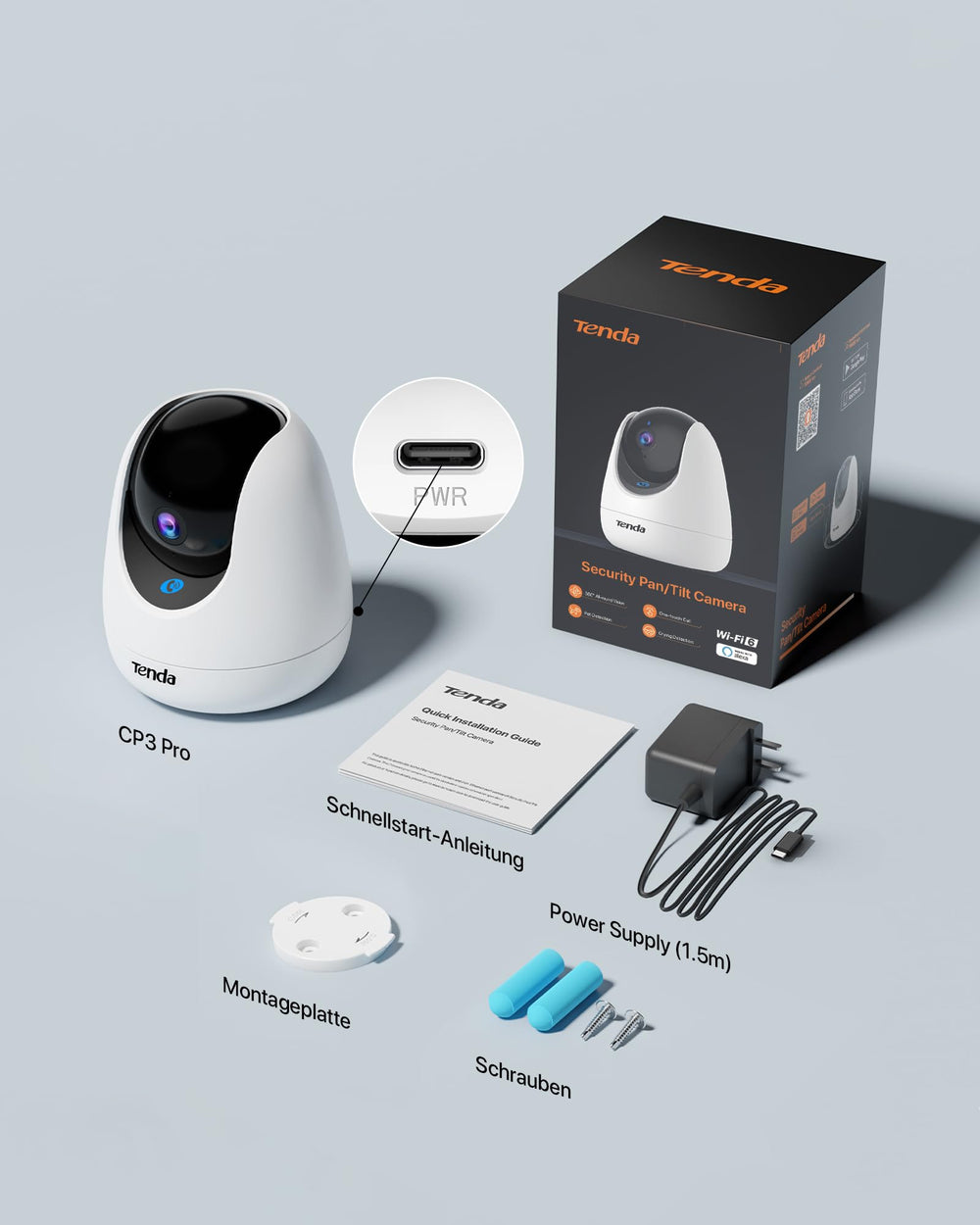Tenda CP3 Pro 2K compact design blends into home decor.