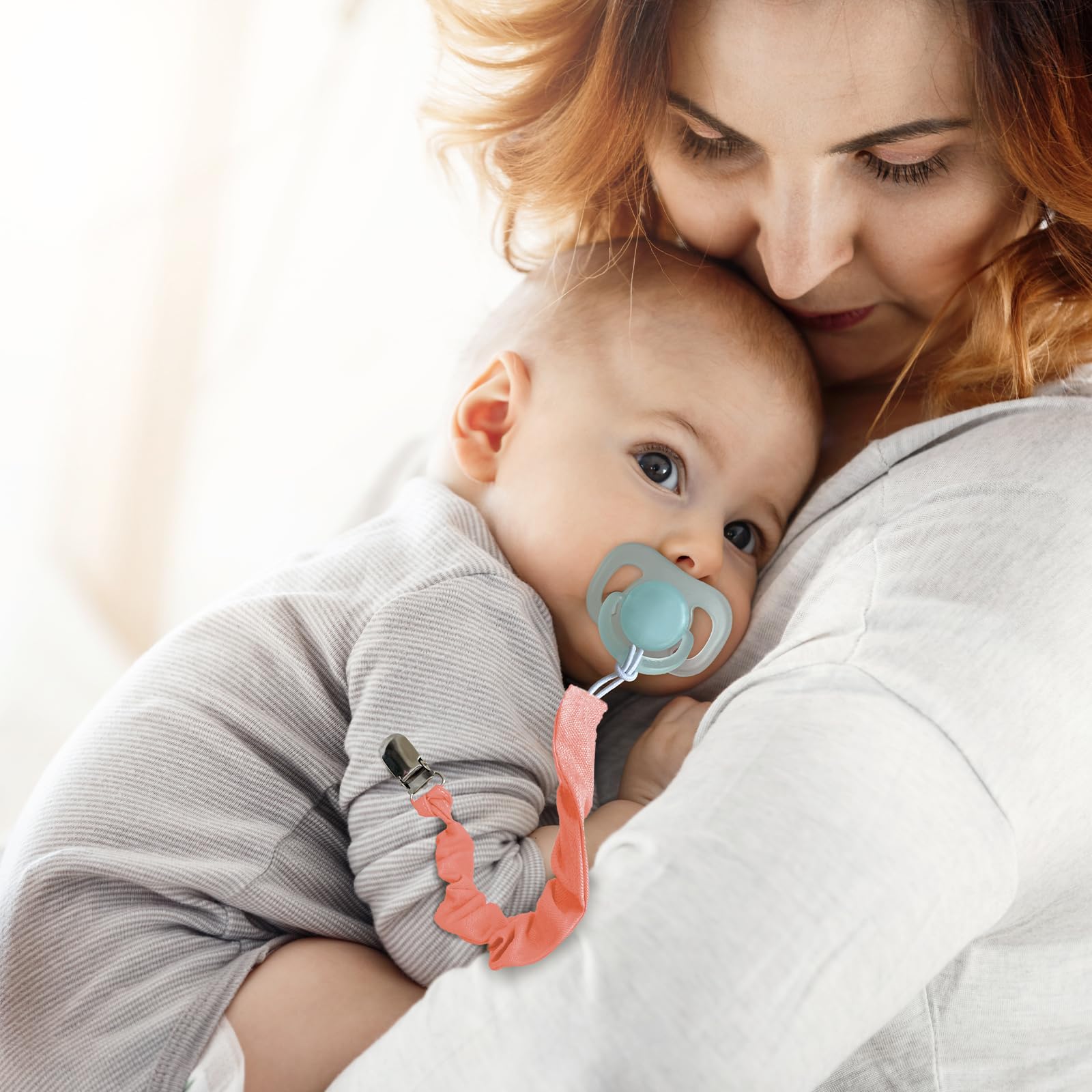 Tender Babe pacifier clip — easy-clean by hand wash for busy parents.