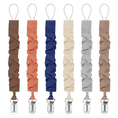 Tender Babe pacifier clip — soft-material fabric for gentle baby comfort.