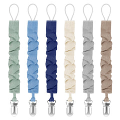 TenderBabe pacifier clip frill design keeps pacifier within reach and stylish