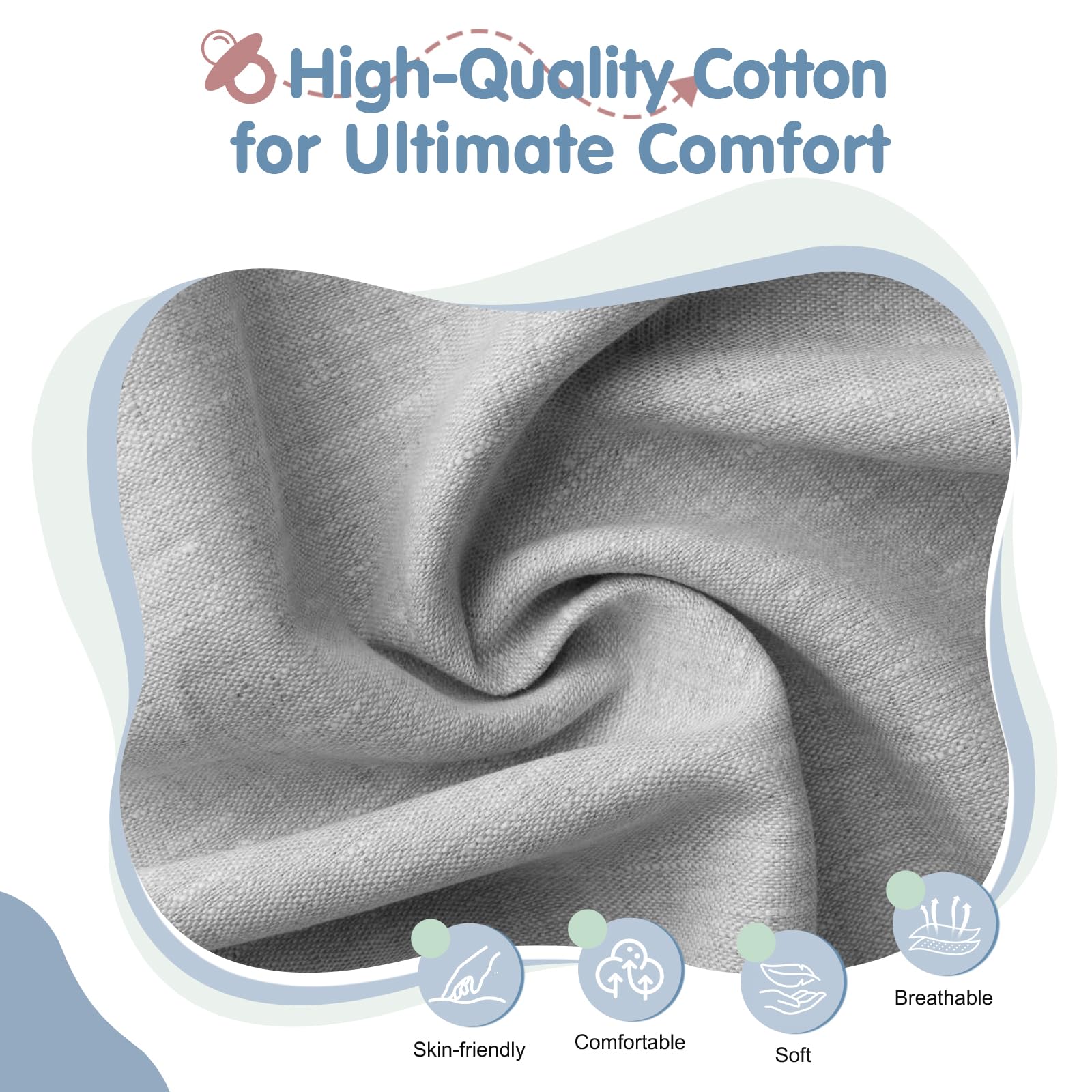 TenderBabe soft cotton ensures a gentle touch against baby skin