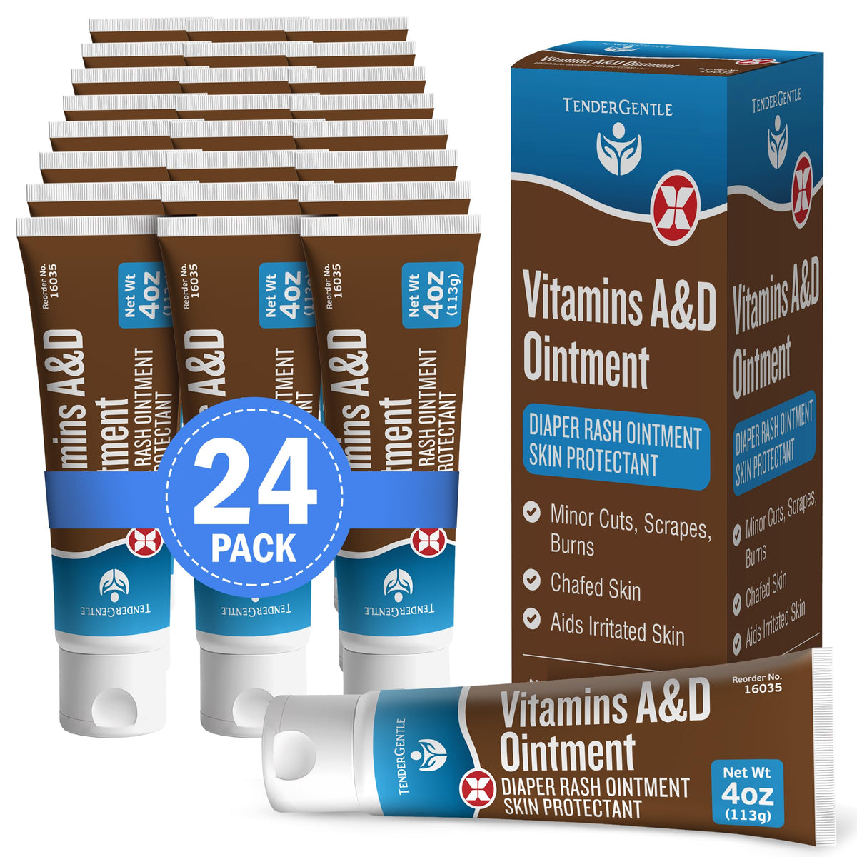 TenderGentle A&D ointment front-view tube protects irritated skin and supports healing