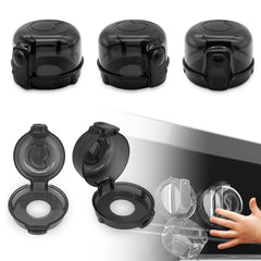 TENGYYY stove knob safety covers close-up showing tamper-proof design for childproofing.