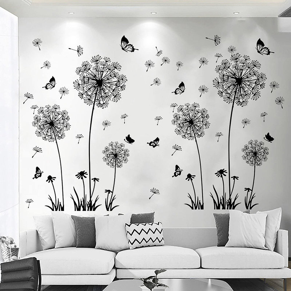 Teniinet vintage floral wall decals bring retro charm and calm ambiance