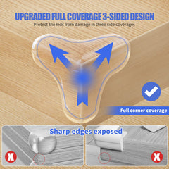 TenLaitech 8-pack corner protector shows 3-sided design around the corner.