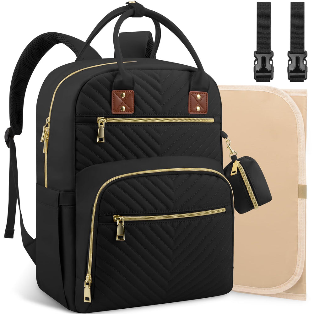 Tenot baby diaper bag backpack front view showing spacious layout for essentials