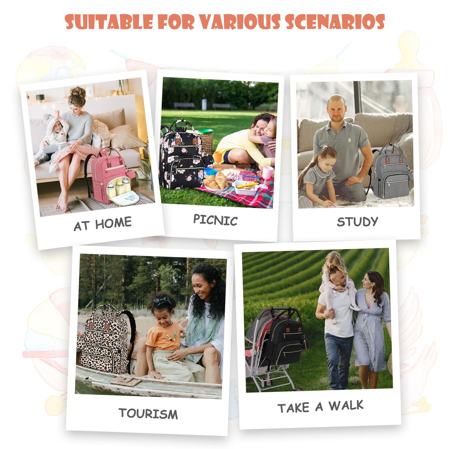 Tenot diaper bag color options offering style and practicality