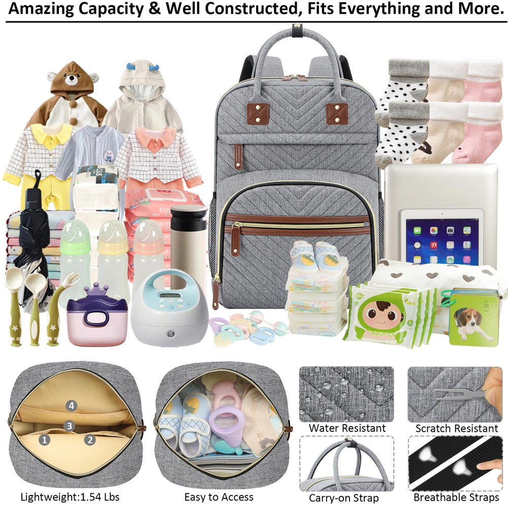 Tenot diaper bag insulated bottle pocket demonstrates temp-controlled space.