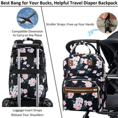 Tenot diaper bag multiple pockets organized for diapers, wipes, and baby items.