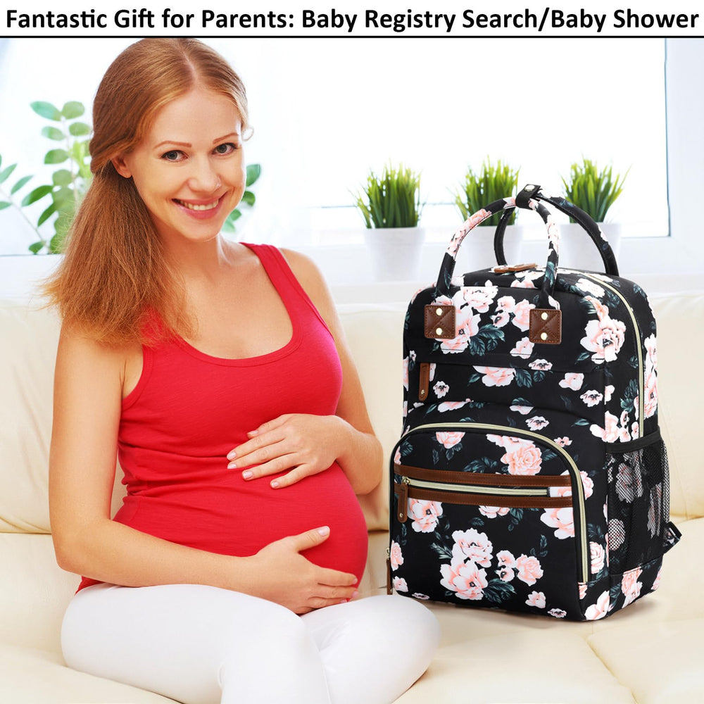 Tenot diaper bag with detachable stroller straps for hands-free transitions.