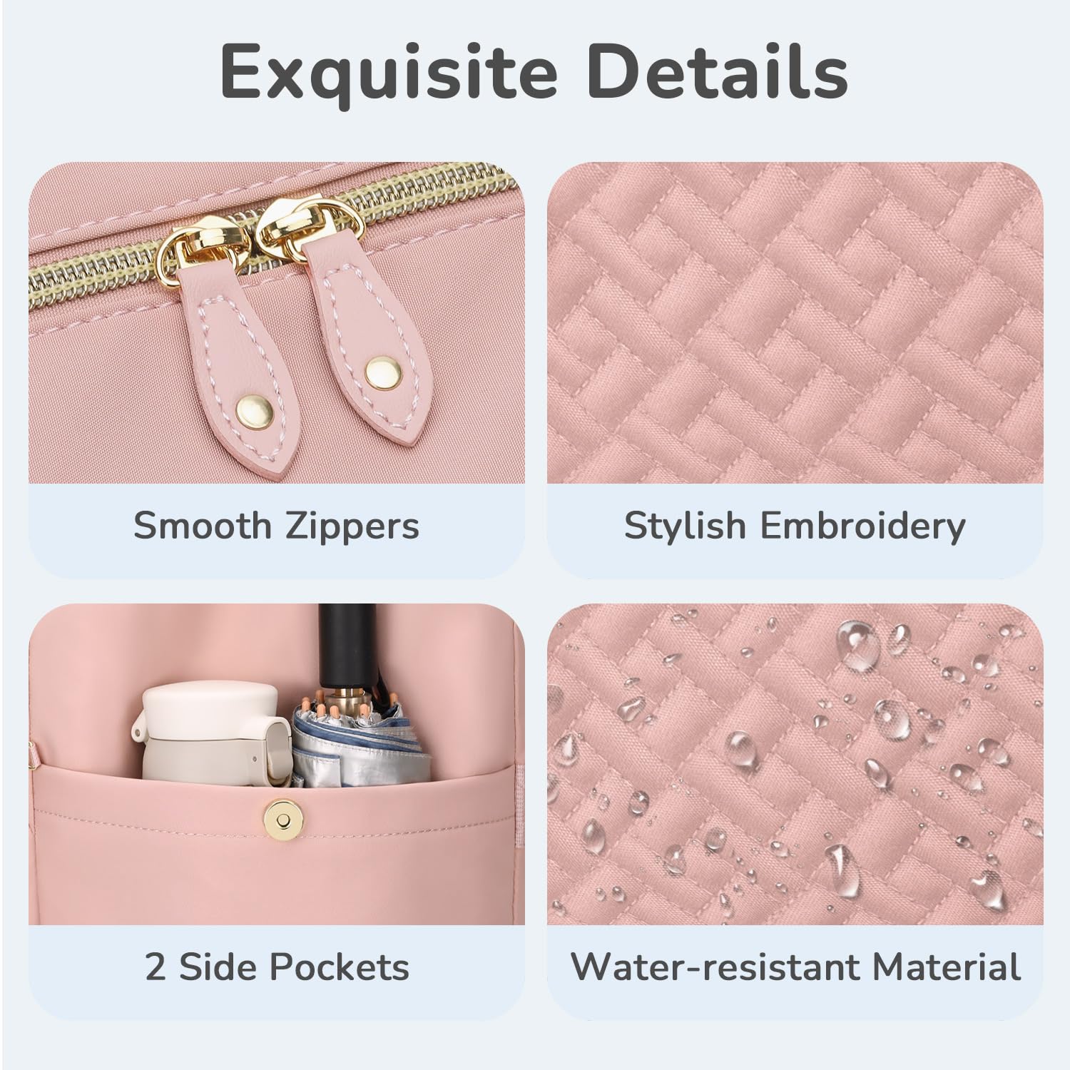Tenot Diaper Bag Tote convertible design for tote, shoulder or crossbody wear