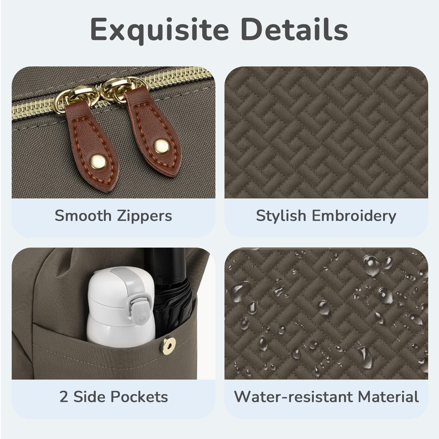 Tenot diaper bag tote convertible design for shoulder or crossbody.