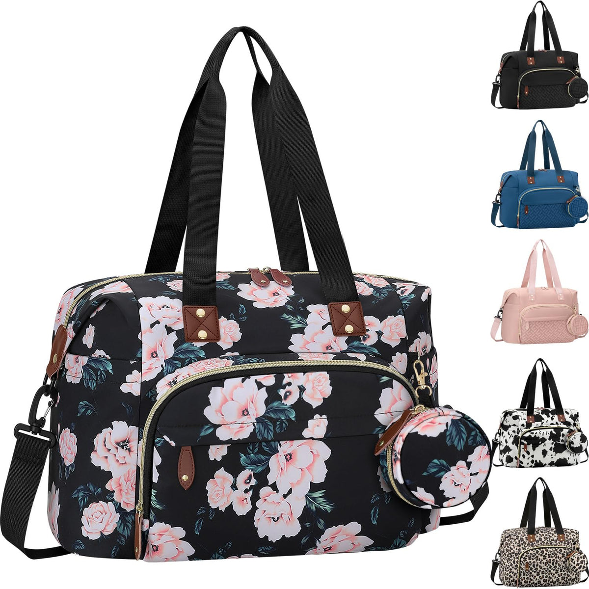 Tenot diaper bag tote main compartments demonstrate organized packing for busy parents.
