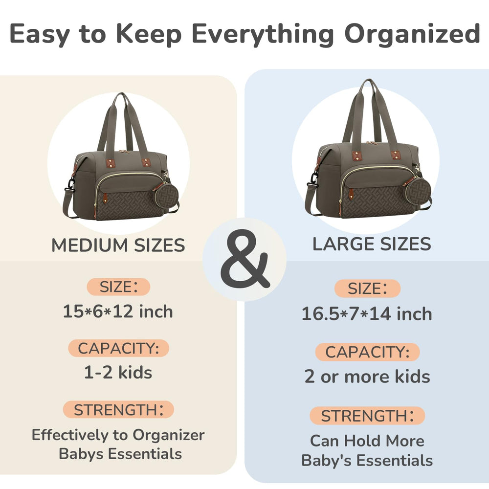 Tenot diaper bag tote pacifier case included keeps items organized.