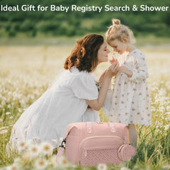 Tenot Diaper Bag Tote pram clip in action for hands-free strolling