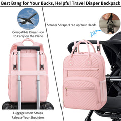Tenot diaper bag water resistant fabric protects contents in wet conditions.