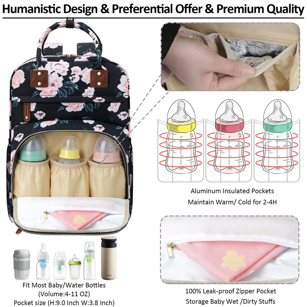Tenot diaper bag waterproof fabric highlighting durable, water-resistant exterior for daily use.