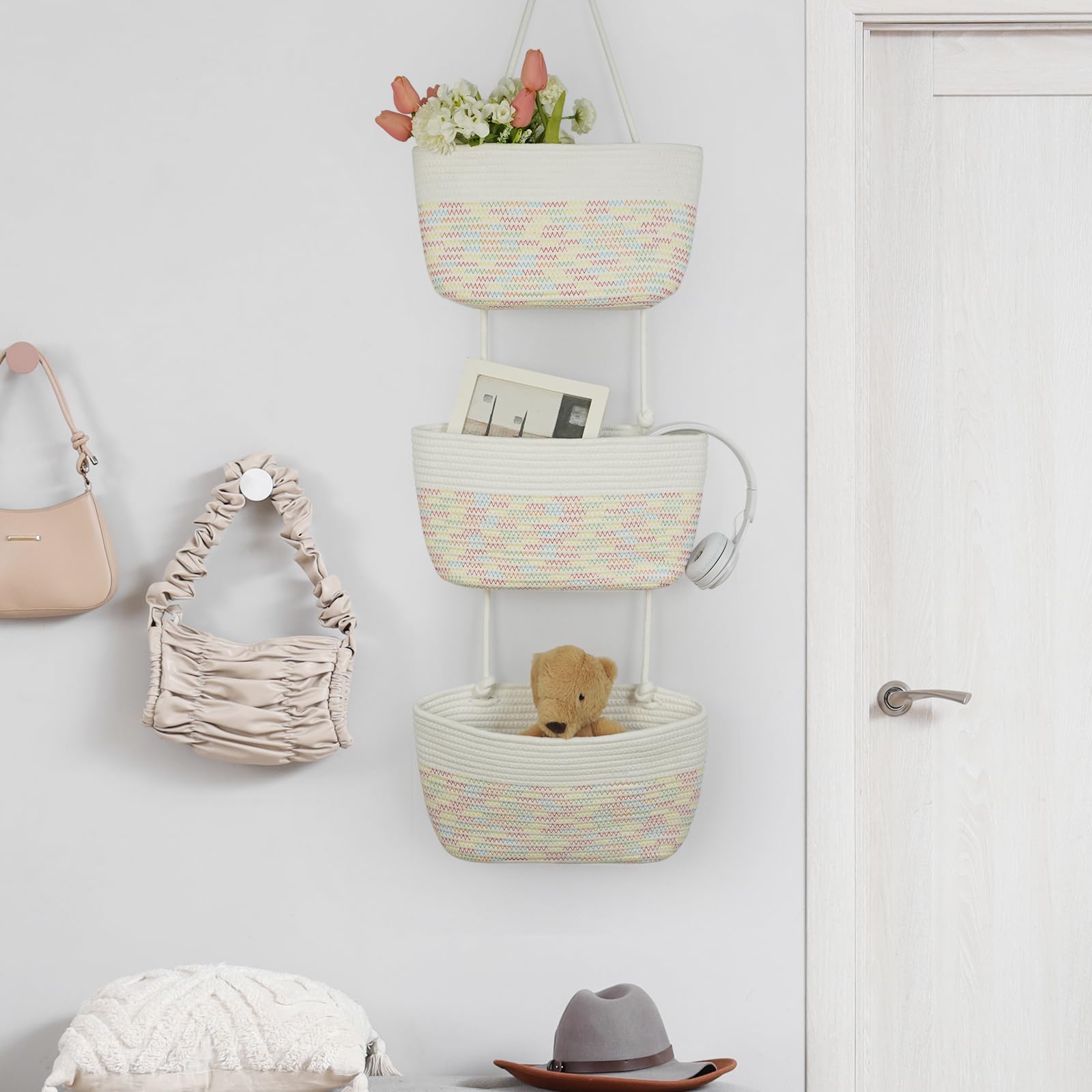 TeoKJ kids room storage shows versatile over-the-door organizer for toys.