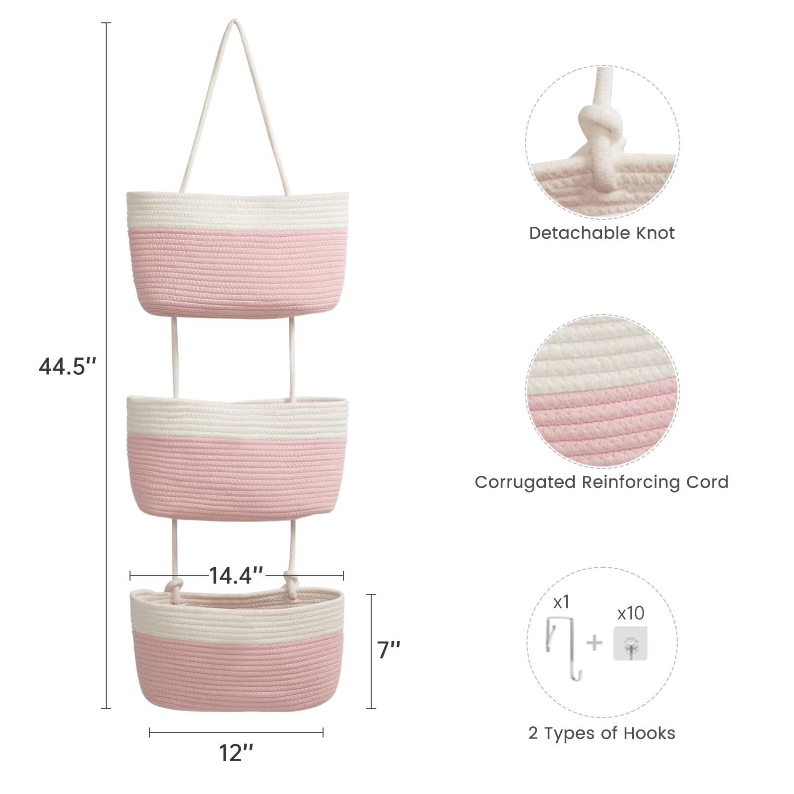 TeoKJ cotton woven basket close-up highlighting durable natural material