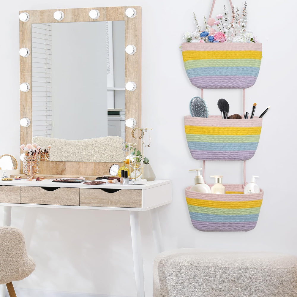 TeoKJ foldable nursery storage baskets for compact storage when not in use.