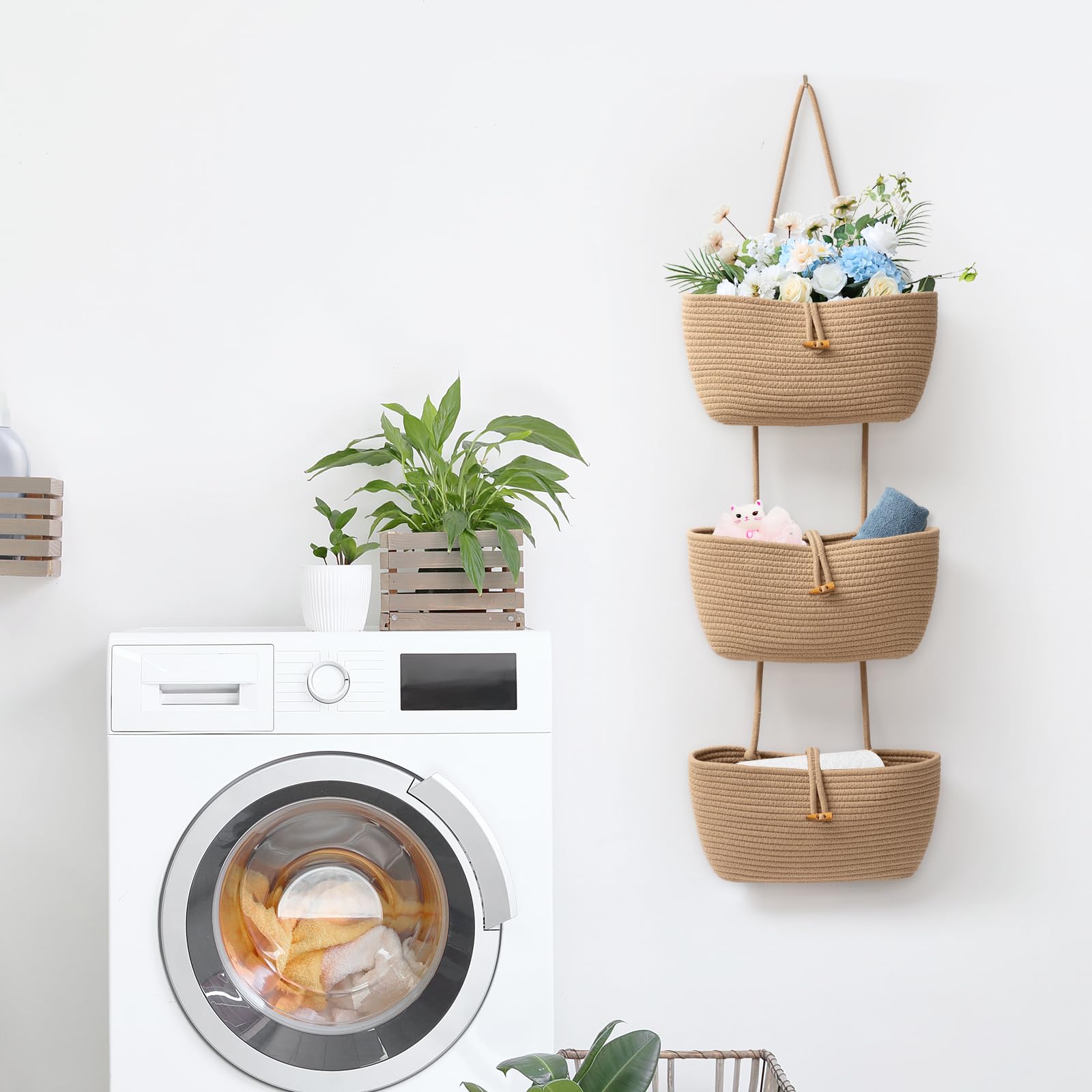 TeoKJ foldable washable storage baskets showing easy maintenance