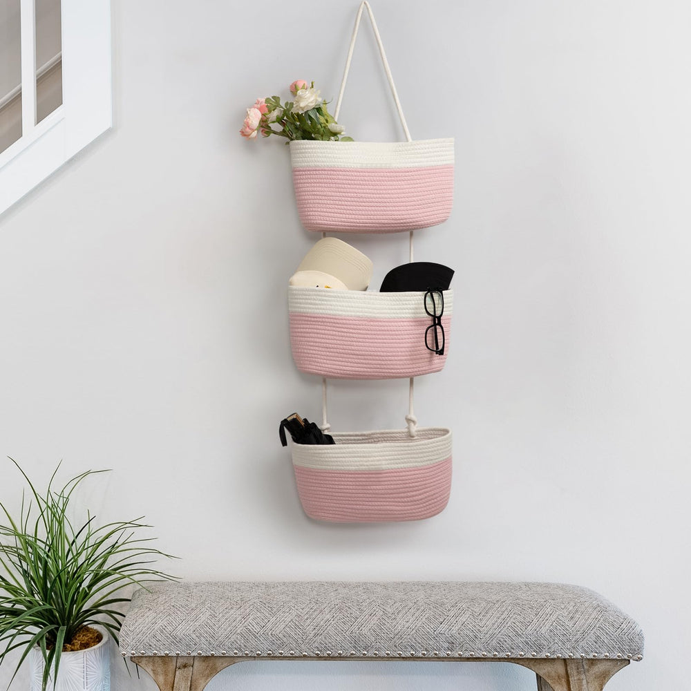 TeoKJ nursery-ready hanging basket for baby essentials