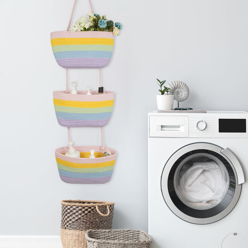 TeoKJ large-capacity nursery organizer stands 44.5 inches tall.