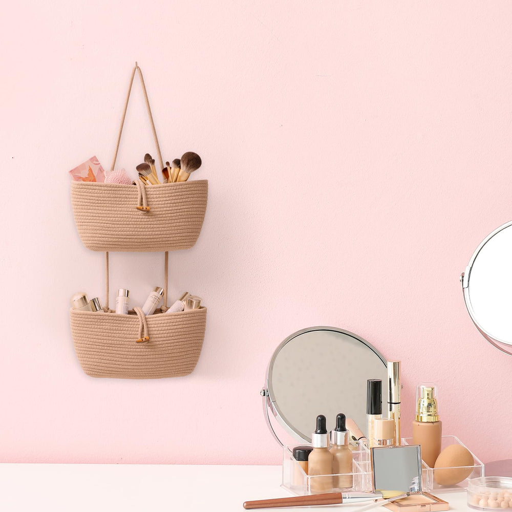 TeoKJ living room bathroom storage idea using three-tier baskets