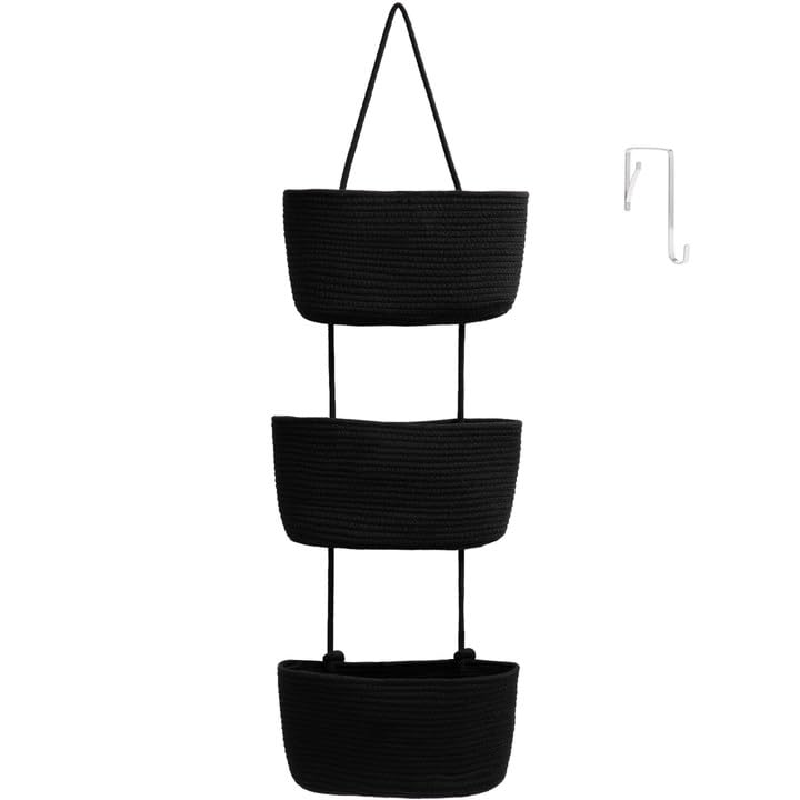 TeoKJ over-the-door organizer assembly view highlighting sturdy three-tier storage.