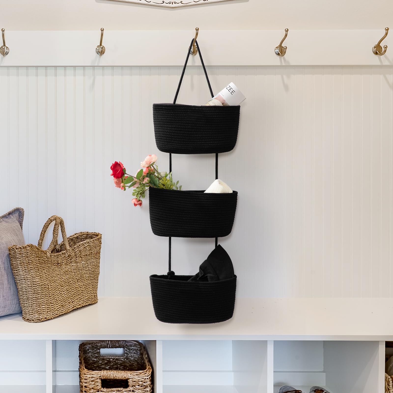 TeoKJ nursery setup with soft cotton baskets for baby essentials.