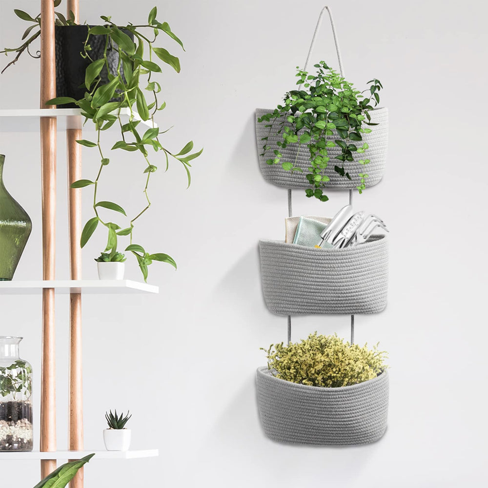 TeoKJ three-tier baskets store toys and diapers neatly